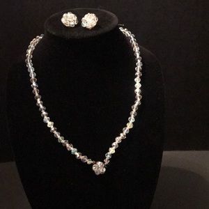 Vintage Earring & Necklace Flower Set